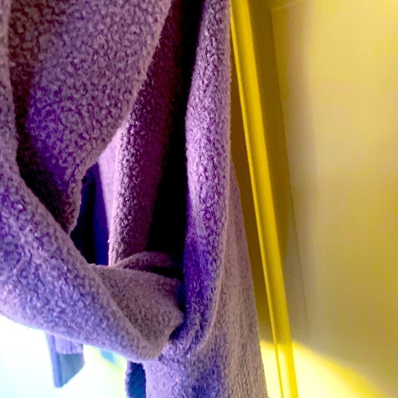 Rachel Zoe Soft Boucle Cardigan Purple Cocoon Cardigan Measures 22” P2P 26.5” L - Picture 6 of 8